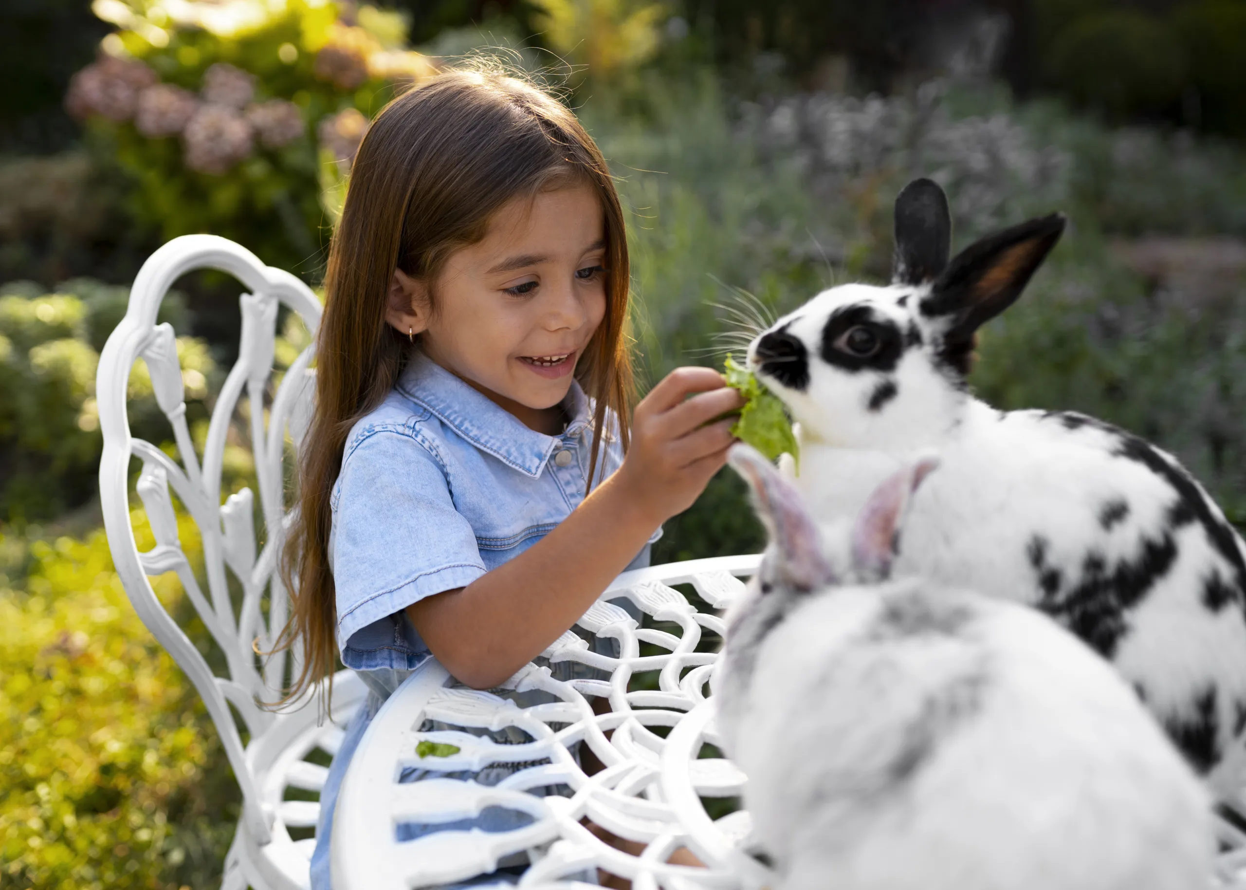portrait-young-girl-with-her-pet-rabbit